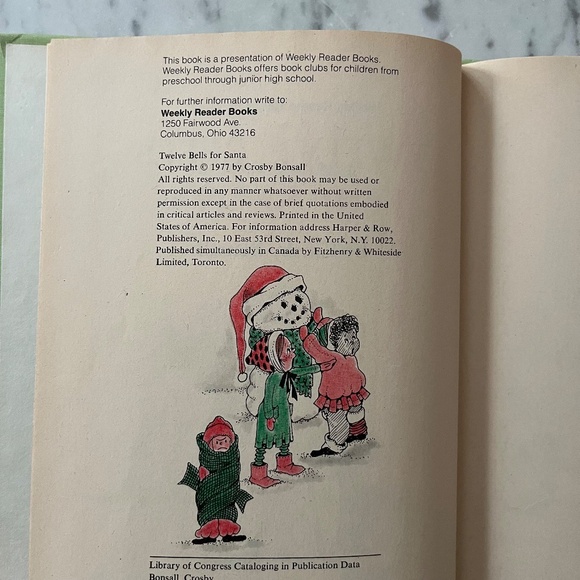 Vintage 1977 Twelve Bells for Santa by Crosby Bonsall Hardcover - Picture 7 of 8